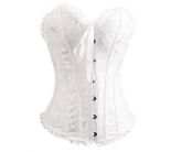 Corset Branco para afinar a cintura - Overbust